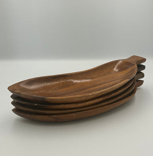 Wooden Banana Serving Trays